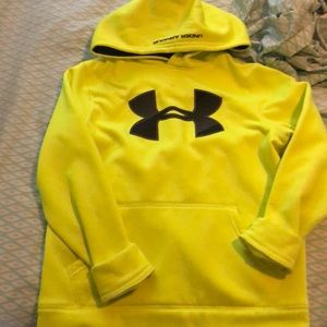 Boys bright yellow under armour hoodie